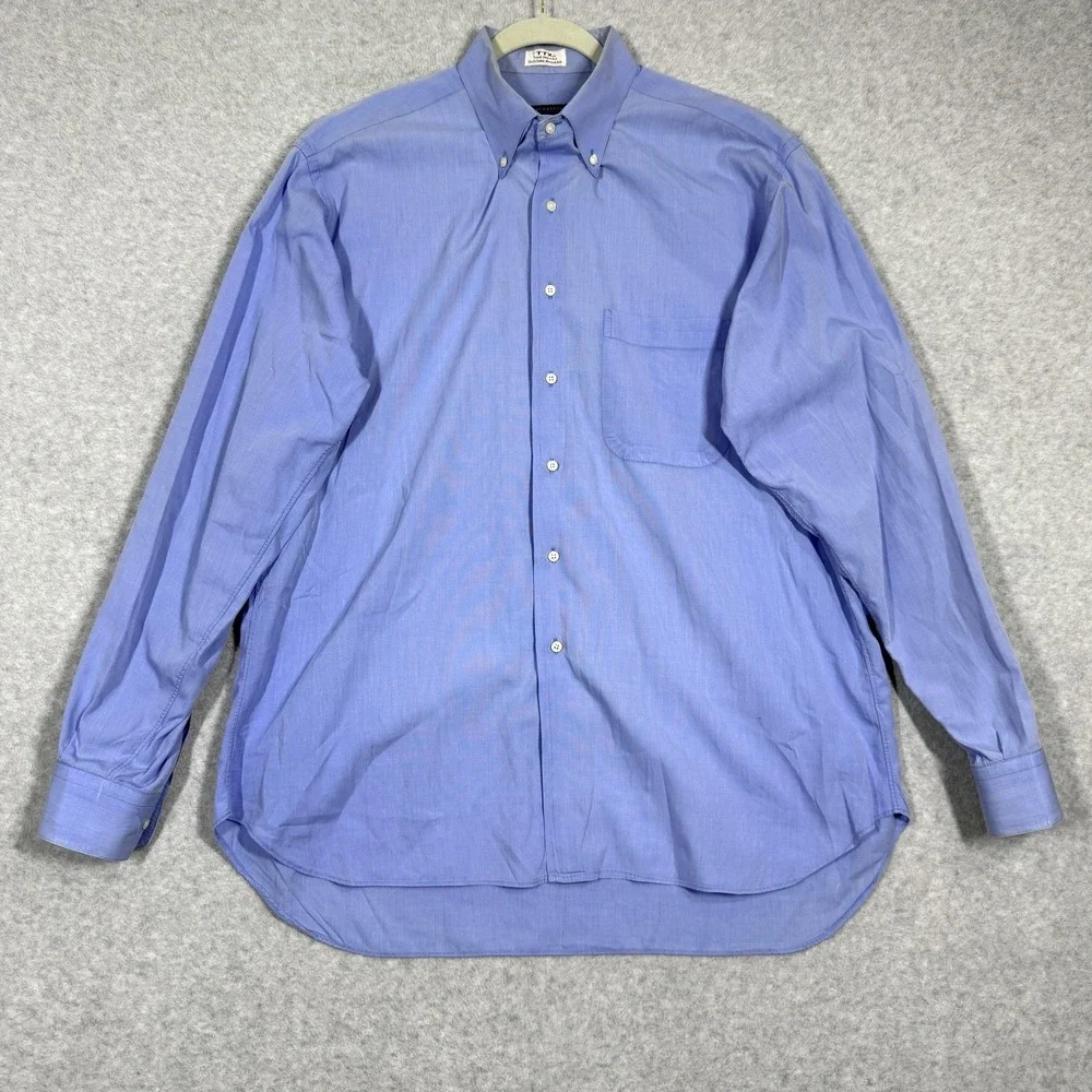 17 36 37 dress shirts Club Room Mens Regular fit Dress Shirt XL 17 in 36-37 Light Blue Check   Bristol Apparel Co